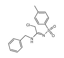 2-氯-N-[(4-甲基苯基)磺酰基]-N'-苄基乙脒 结构式