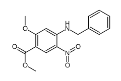 Benzoic acid, 2-methoxy-5-nitro-4-[(phenylmethyl)amino]-, methyl ester 结构式