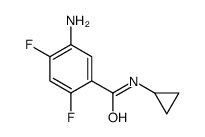 5-氨基-N-环丙基-2,4-二氟苯甲酰胺 结构式
