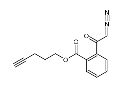 2-(2-重氮乙酰基)苯甲酸4-戊炔-1-基酯 结构式