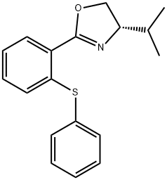 Oxazole, 4,5-dihydro-4-(1-methylethyl)-2-[2-(phenylthio)phenyl]-, (4S)- 结构式