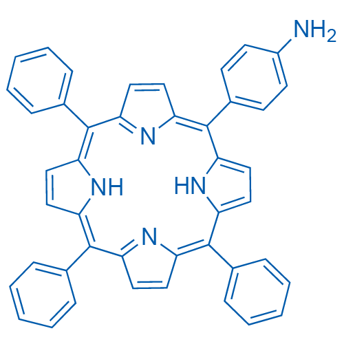 4-(10,15,20-三苯基卟啉-5-基)苯胺 结构式
