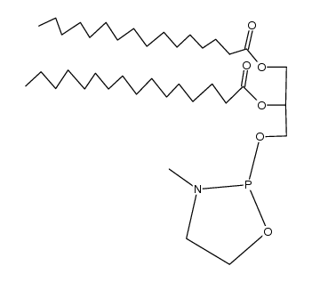 Hexadecanoic acid, 1-[[(3-methyl-1,3,2-oxazaphospholidin-2-yl)oxy]methyl]-1,2-ethanediyl ester, (R*,R*)- (9CI) 结构式