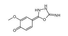 4-(5-氨基-1,3,4-恶二唑-2-基)-2-甲氧基苯酚 结构式
