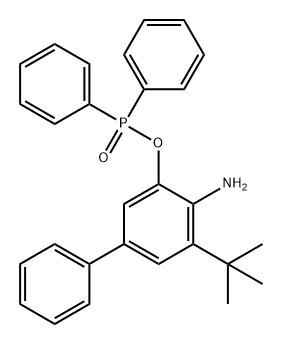 Phosphinic acid, P,P-diphenyl-, 4-amino-5-(1,1-dimethylethyl)[1,1'-biphenyl]-3-yl ester 结构式