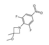 1-(2,6-二氟-4-硝基苯基)-3-甲氧基-3-甲基氮杂环丁烷 结构式