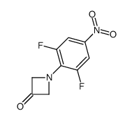 3-Azetidinone, 1-(2,6-difluoro-4-nitrophenyl)- 结构式