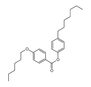 4-己氧基苯甲酸-4-庚基苯酯 结构式