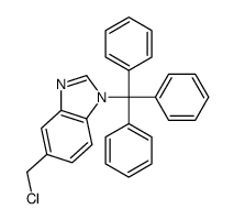 1H-Benzimidazole, 5-(chloromethyl)-1-(triphenylmethyl)- 结构式