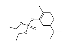 Phosphoric acid, diethyl 2-methyl-5-(1-methylethyl)-1-cyclohexen-1-yl ester 结构式