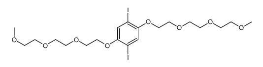 1,4-二碘-2,5-双[2-[2-(2-甲氧基乙氧基)乙氧基]乙氧基]苯 结构式