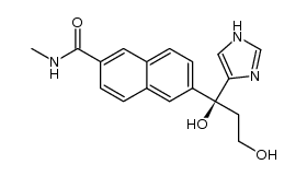 2-Naphthalenecarboxamide, 6-[(1S)-1,3-dihydroxy-1-(1H-imidazol-5-yl)propyl]-N-methyl- 结构式