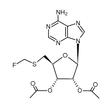 Adenosine, 5'-S-(fluoromethyl)-5'-thio-, 2',3'-diacetate (9CI) 结构式