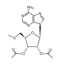 2',3'-二-O-乙酰基-5'-脱氧-5'-甲硫基腺苷 结构式