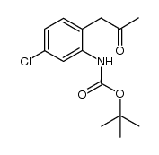 N-[5-氯-2-(2-氧代丙基)苯基]氨基甲酸-1,1-二甲基乙酯 结构式
