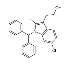 1H-Indole-3-ethanol, 6-chloro-1-(diphenylmethyl)-2-methyl- 结构式