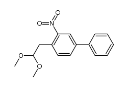 4-(2,2-二甲氧基乙基)-3-硝基-1,1'-联苯 结构式