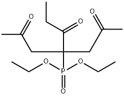 2-氧代-1,1-双(2-氧代丙基)丁基膦酸二乙酯 结构式
