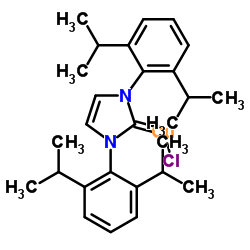 氯[1,3-双(2,6-二异丙苯基)咪唑-2-亚基]铜(I) 结构式