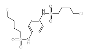 N,N'-对亚苯基双(4-氯-1-丁磺酰胺) 结构式