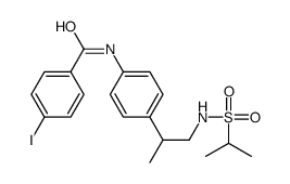 Benzamide, 4-iodo-N-[4-[1-methyl-2-[[(1-methylethyl)sulfonyl]amino]ethyl]phenyl]- 结构式