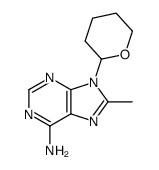9H-Purin-6-amine, 8-methyl-9-(tetrahydro-2H-pyran-2-yl)- 结构式