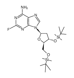 2'-脱氧-3',5'-双-O-[(1,1-二甲基乙基)二甲基硅基]-2-氟腺苷 结构式