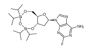 Adenosine, 2'-deoxy-2-fluoro-3',5'-O-[1,1,3,3-tetrakis(1-methylethyl)-1,3-disiloxanediyl]- (9CI) 结构式
