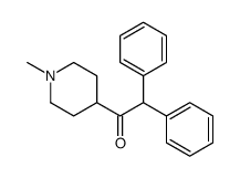 1-(1-甲基-4-哌啶基)-2,2-二苯基乙酮 结构式
