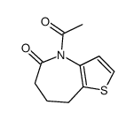 4-乙酰基-4,6,7,8-四氢-5H-噻吩并[3,2-b]氮杂卓-5-酮 结构式
