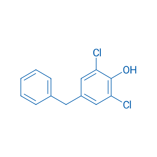 2,6-二氯-4-(苯甲基)苯酚 结构式