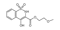 2H-1,2-Benzothiazine-3-carboxylic acid, 4-hydroxy-, 2-methoxyethyl ester, 1,1-dioxide 结构式