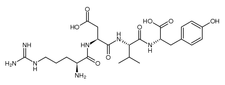 L-精氨酰-L-α-天冬氨酰-L-缬氨酰-L-酪氨酸 结构式