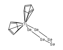双(η5-2,4-环戊二烯-1-基)(五硒代)钛 结构式