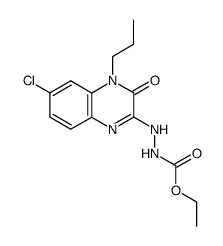 Hydrazinecarboxylic acid, 2-(6-chloro-3,4-dihydro-3-oxo-4-propyl-2-quinoxalinyl)-, ethyl ester 结构式