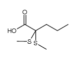 2,2-二(甲硫基)戊酸 结构式