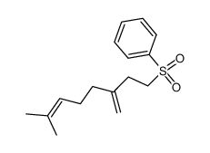 Benzene, [(7-methyl-3-methylene-6-octen-1-yl)sulfonyl]- 结构式