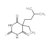 5-Ethyl-2,3-dihydro-5-(3-methylbutyl)-2-thioxo-4,6(1H,5H)-pyrimidinedione 结构式