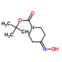 4-(羟基亚氨基)哌啶-1-羧酸叔丁酯 结构式