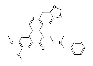 Benzo[c][1,3]benzodioxolo[5,6-h][1,6]naphthyridin-13(12H)-one, 2,3-dimethoxy-12-[2-[methyl(phenylmethyl)amino]ethyl]- 结构式