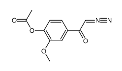 Ethanone, 1-[4-(acetyloxy)-3-methoxyphenyl]-2-diazo- 结构式