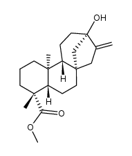 13-羟基-贝壳杉-16-烯-18-酸甲酯, (4α)- 结构式