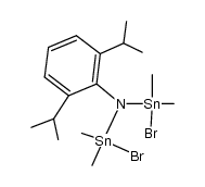 Benzenamine, N,N-bis(bromodimethylstannyl)-2,6-bis(1-methylethyl)- 结构式