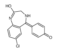7-氯-1,3-二氢-5-(4-羟基苯基)-2H-1,4-苯并二氮杂卓-2-酮 结构式