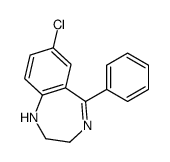 7-氯-2,3-二氢-5-苯基-1H-1,4-苯并二氮杂卓 结构式