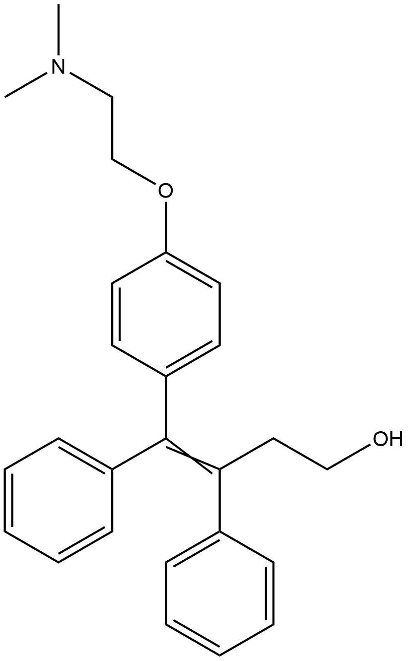 γ-[[4-[2-(二甲氨基)乙氧基]苯基]苯基亚甲基]苯丙醇 结构式