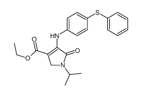 ethyl 5-oxo-4-[(4-phenylsulfanylphenyl)amino]-1-propan-2-yl-2H-pyrrole -3-carboxylate 结构式