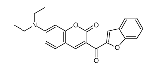 2H-1-Benzopyran-2-one, 3-(2-benzofuranylcarbonyl)-7-(diethylamino)- 结构式