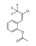 2-(2-氯-3,3,3-三氟-1-丙烯-1-基)苯酚乙酸酯 结构式