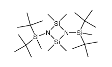 Cyclodisilazane, 1,3-bis[bis(1,1-dimethylethyl)methylsilyl]-2,2,4,4-tetramethyl- 结构式
